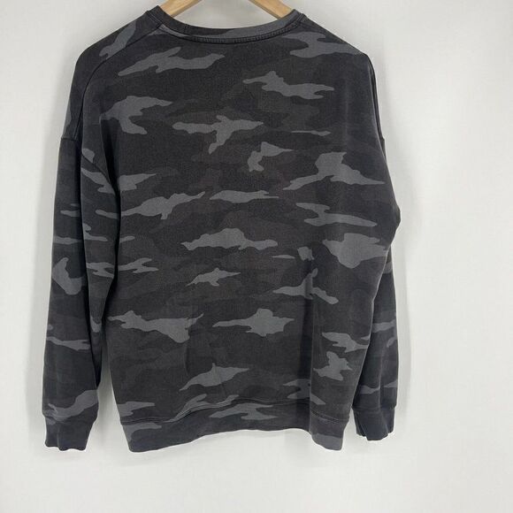 Athleta Sweatshirt Size Small Womens Black Gray Studio To Street Camo Shirt Top - Picture 5 of 8